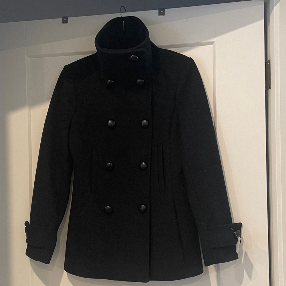 Talula Babaton Small - like new Elegant Black Double-Breasted Women's Pea Coat